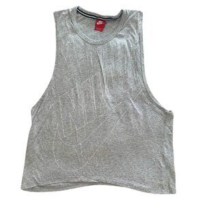 NIKE Light Grey Loose Workout Tank